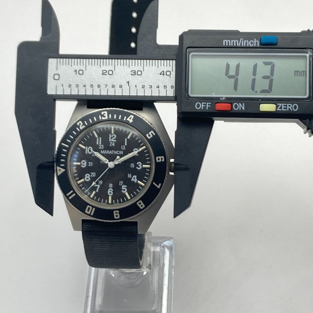 Marathon Gallet & Co Men's Watch Military 41mm Silver Tone 211 New Battery 1990 - Picture 10 of 16